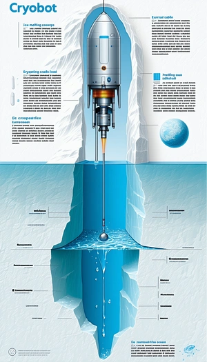 A Large Iceberg With A Blue Sphere At The Bottom Of It