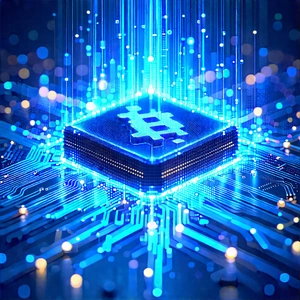 Blockchain Network Visualization With Blue White