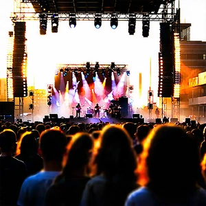 Urban Landscape Photography: Urban outdoor concert scene