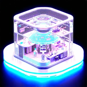 Tech Isometric Design: Futuristic research laboratory