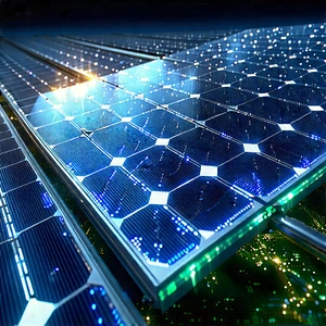 Solar Panel With Holographic Projection With Solar Panel
