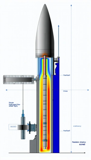 A Large, Blue, And White Rocket Is Shown In A Computer-generated Image