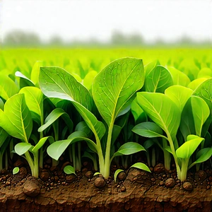 Agricultural Technology In Tech Office With Lush Green