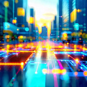 Big Data Visualization With Futuristic Cityscape