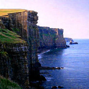Nature Hdr Photography: Coastal Cliff During Midday With Large Cliff