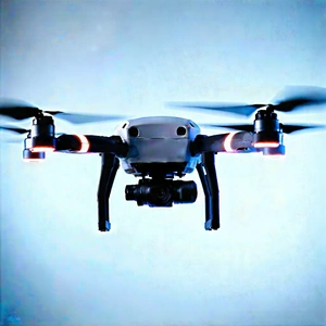 Drone With Glowing Screen With Small Drone