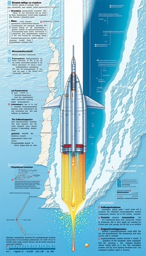 A Large Space Shuttle Is Shown In A Diagram, With Its Booster Rocket Attached