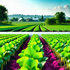 Agricultural Technology In Modern Laboratory With Large Farm