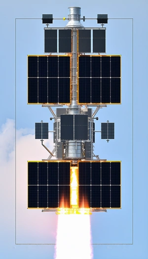 A Space Shuttle Is Shown In The Image, With Its Solar Panels Open