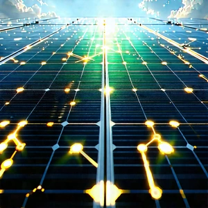 Solar Panel With Data Streams With Solar Panel