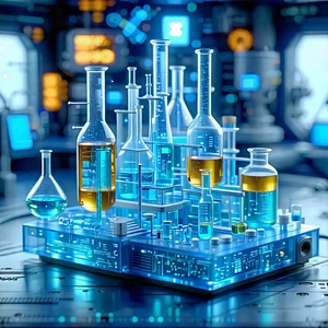 Tech Low Poly: (futuristic:1.11) research laboratory