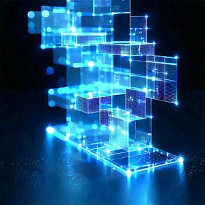 Blockchain Network Visualization With Blue Light