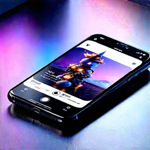 Smartphone With Streaming Content With Black Smartphone