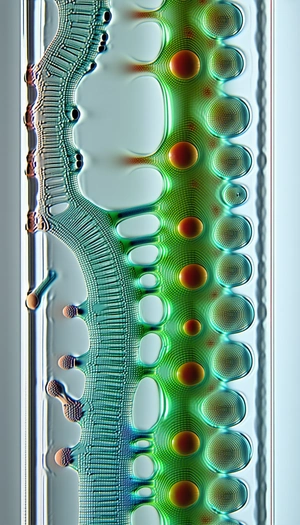 A Close-up Of A Green And Orange Plant With A Lot Of Small Bumps On It