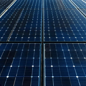 Tech Minimalist Design: Solar Panel With Data Streams With Large Solar