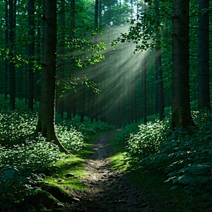 Nature Unreal Engine: Path through dense forest