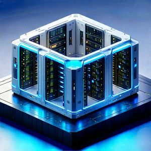(futuristic:1.29) server room