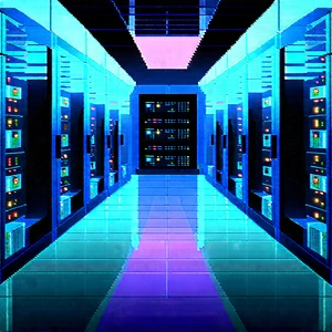 (futuristic:1.19) server room