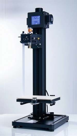 A Black And Clear Machine With A Clear Plastic Base