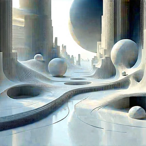 Futuristic Digital Workspace With Futuristic Scene,