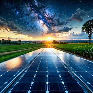 Innovative Renewable Energy (design:1.11) With Large Solar