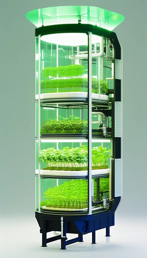 A Large, Multi-layered Greenhouse Filled With Various Plants