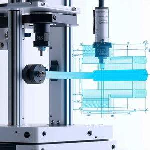 A Blue Laser Beam Is Being Projected Onto A Piece Of Paper, Which Is Placed On A Machine