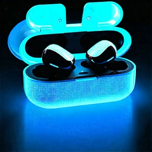 Wireless earbuds with glowing screen