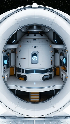 image, there large white spacecraft