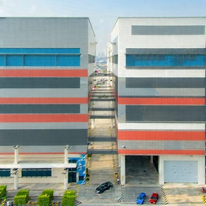 Urban Product Photography: Aerial View Of Urban Renewal Area With Large Parking