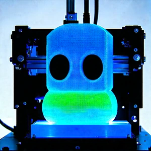 3d printer with blue light (glow:1.46)