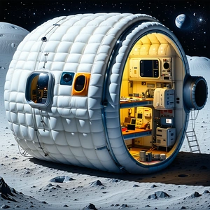 image, there large white spacecraft