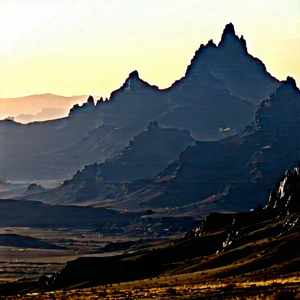 Nature Hdr Photography: Mountain Range During Sunrise With Beautiful Mountain