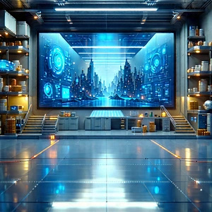 Entertainment Technology In Manufacturing Facility With Image, There