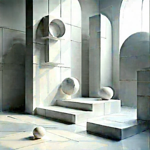 Abstract Hdr Photography: Minimalist arrangement with geometric shape