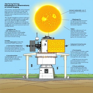 The Image Is A Diagram Of A Solar Observatory, Showing The Various Components And Their Functions