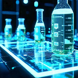 Financial Technology In Modern Laboratory With Image, There