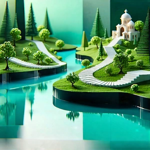 Tech Tilt-Shift Photography: Digital transformation visualization