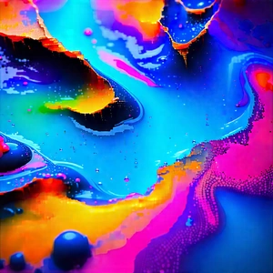 Abstract Cyberpunk Style: Fluid abstract with vibrant color palette