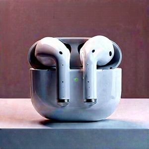 Wireless Earbuds With User Interface With White Bowl