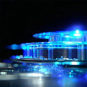Close-up Of Cooling System With Large, Blue,