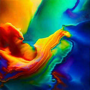 Abstract Aerial Photography: Fluid abstract with vibrant color palette