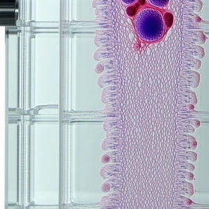 A Close-up Of A Plant Is Shown, With A Focus On The Stem