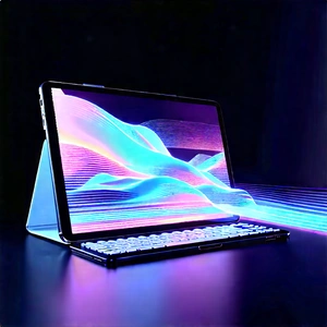 Tablet With Holographic Display With Laptop Computer