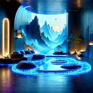 Futuristic Smart Home With Image, There