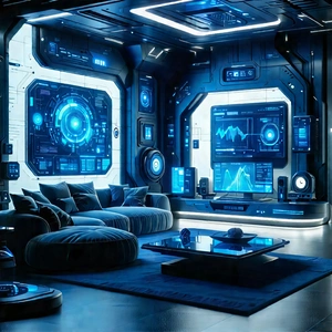 Futuristic Smart Home With Futuristic Living