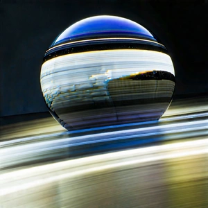 Abstract Long Exposure Photography: Gravitational Pull Captured In Abstract Form With Large, Round,