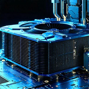 Close-up Of Cooling System With Large Blue