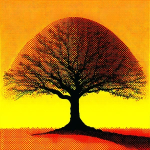 Nature Blueprint Style: Ancient (tree:1.24) In Autumn Colors With Tree Large,
