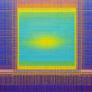 Tech Acrylic Painting: Close-up of sensor array